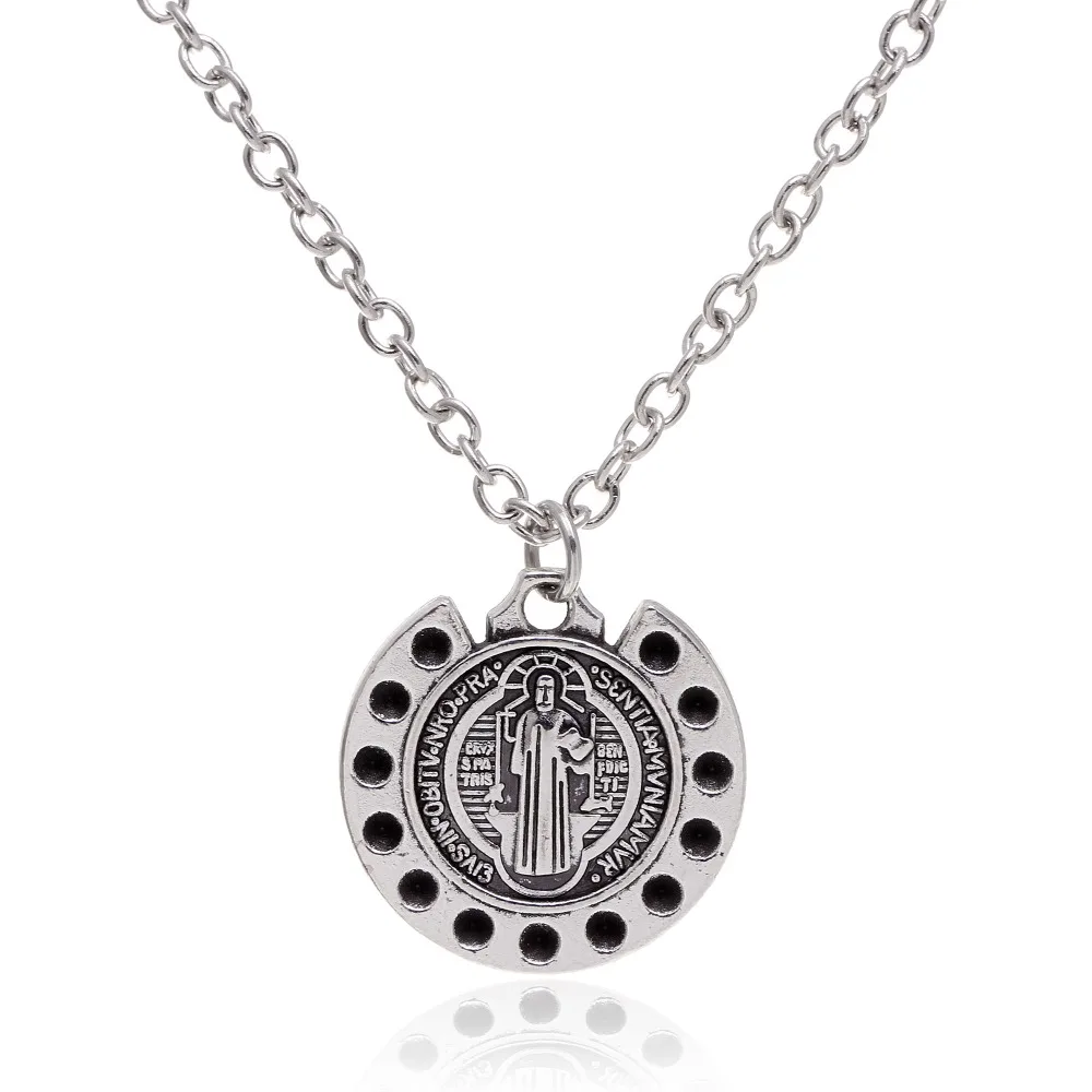 Vintage Silver Charm Love Dream Hope Trust Words Circle Pendant Necklace Best Friends Jewelry Gifts | Украшения и аксессуары