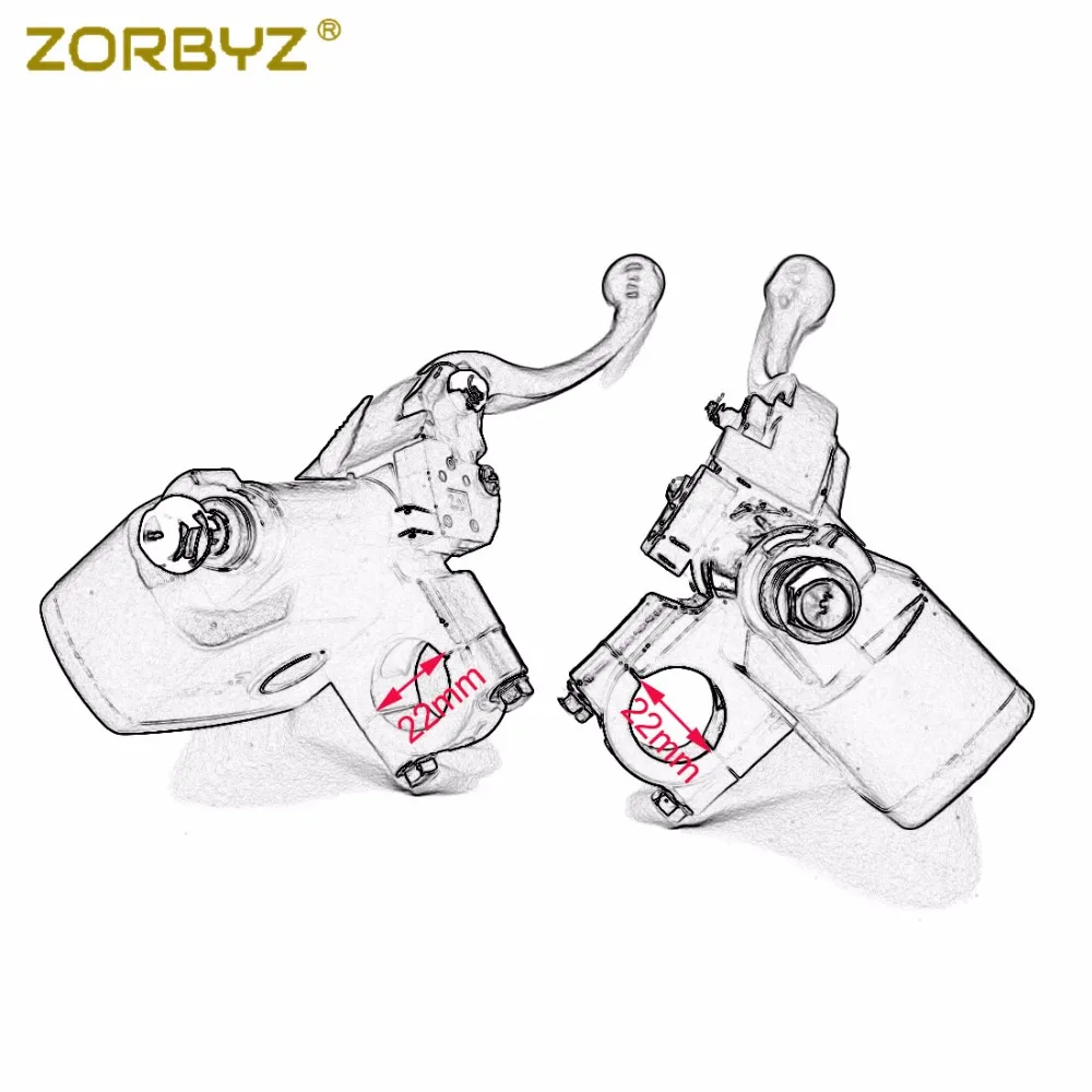 Универсальные рычаги сцепления ZORBYZ 7/8 дюйма 22 мм поперечный руль резервуар