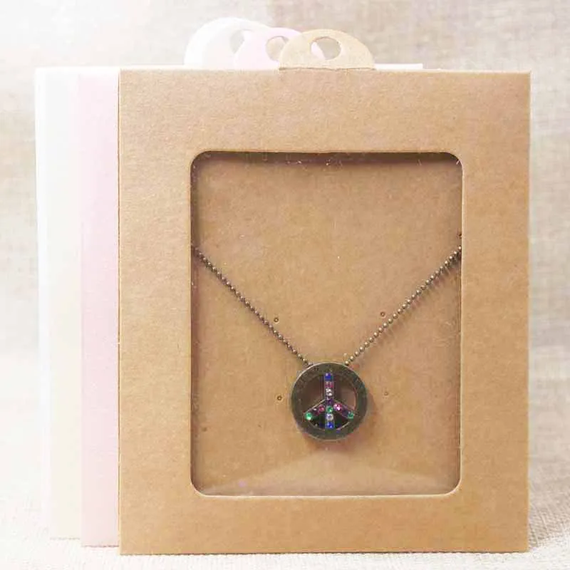 10 комплектов mutli Color necklacke кулон посылка& Подставка-дисплей окно с карты Конфета сделай сам/упаковка подарочная коробка кронштейн на окно коробка