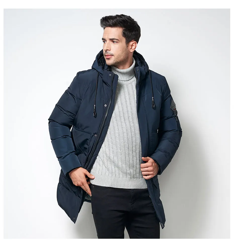 5XL-40 градусов,, Мужская Зимняя Повседневная Флисовая теплая длинная куртка, пальто, Мужская ветровка с двойной застежкой, модная мужская парка с капюшоном