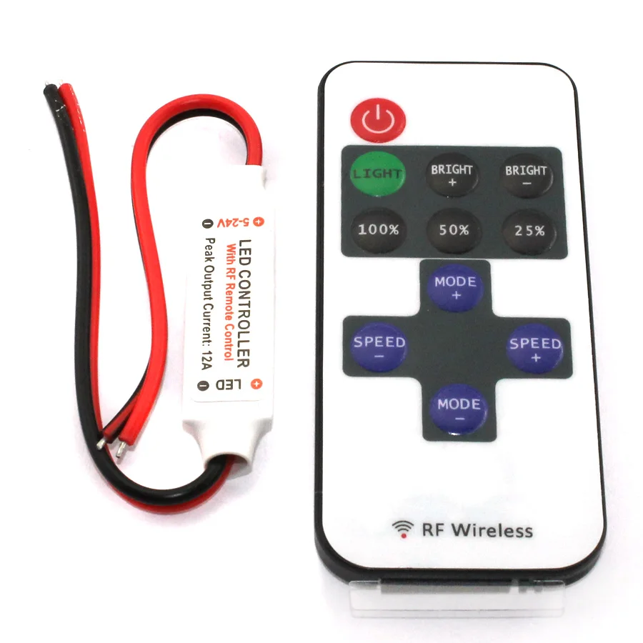 Мини RF пульт дистанционного управления 11keys 12 V Led диммер для Светодиодные полосы