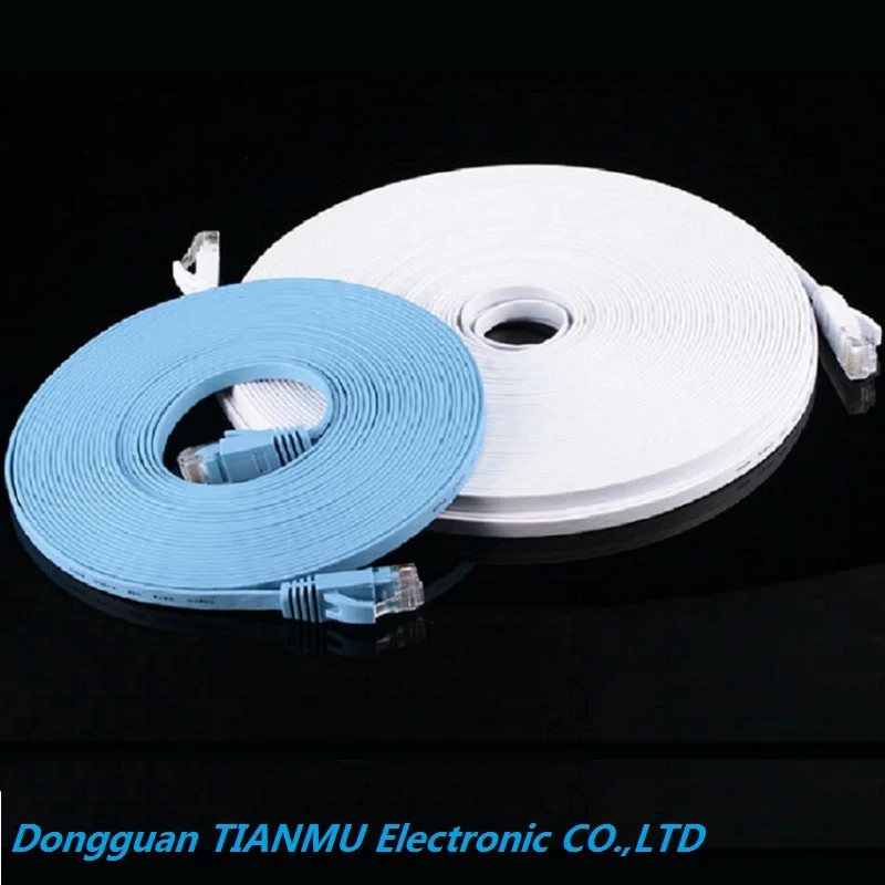10pack  15m 50FT  cable CAT6 Flat UTP Ethernet Network Cable RJ45 Patch LAN cable