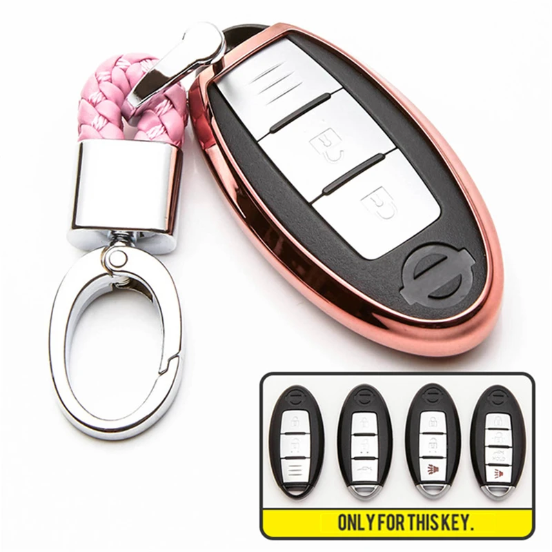 Чехол для автомобильного ключа из ТПУ Nissan Altima Teana X Trail Qashqai J11 Livina Splphy Tiida Sunny March Murano