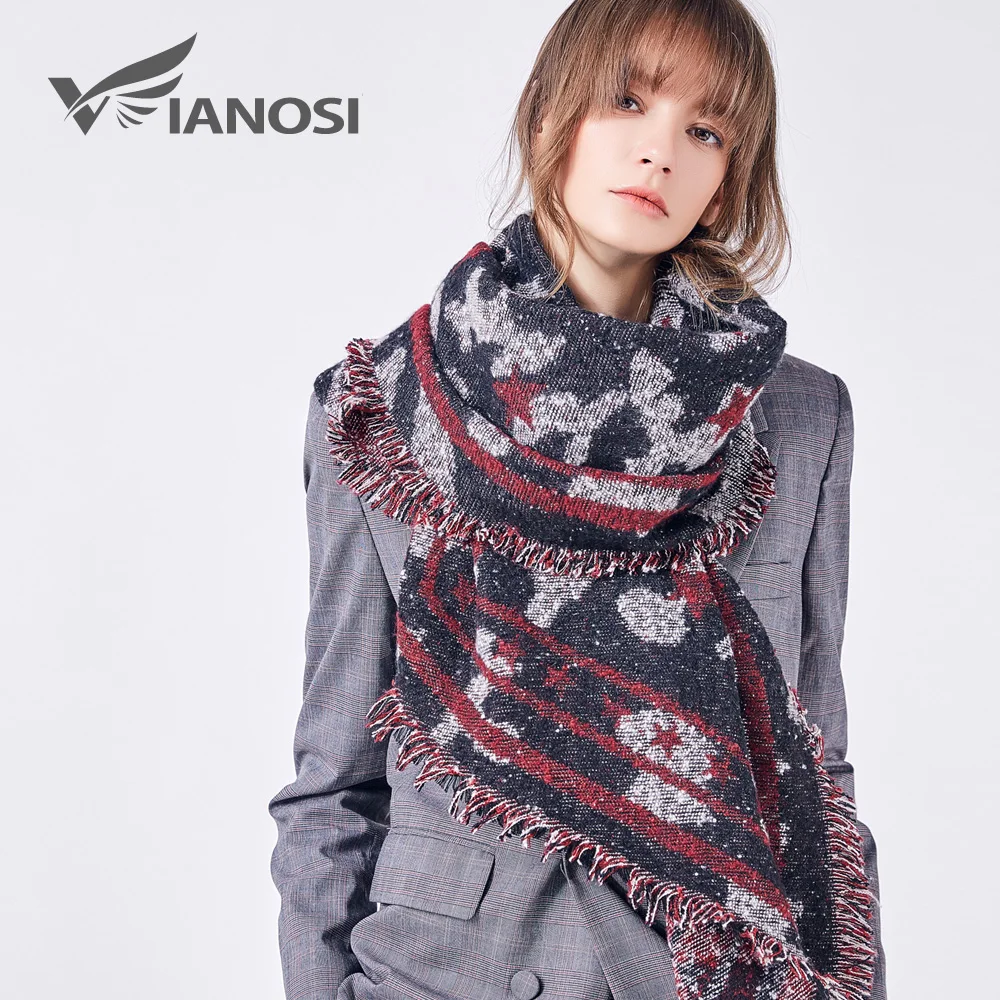 Женский шарф VIANOSI теплый мягкий большого размера зимний 2019|soft scarf|brand scarf womenfashion women