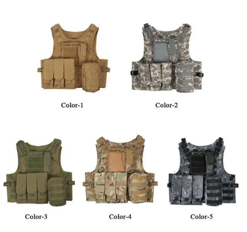 Тактический Страйкбол Пейнтбол Molle плиты Перевозчик боевой игры Охота военный жилет