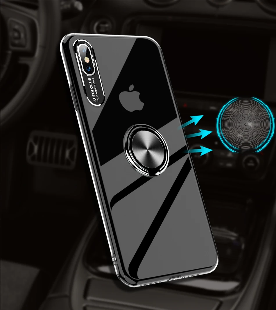 IHaitun Роскошный чехол для глаз для iPhone XS Чехлы для MAX XR кольцо держатель объектив протектор прозрачная задняя крышка для iPhone X 10 7 8 телефон