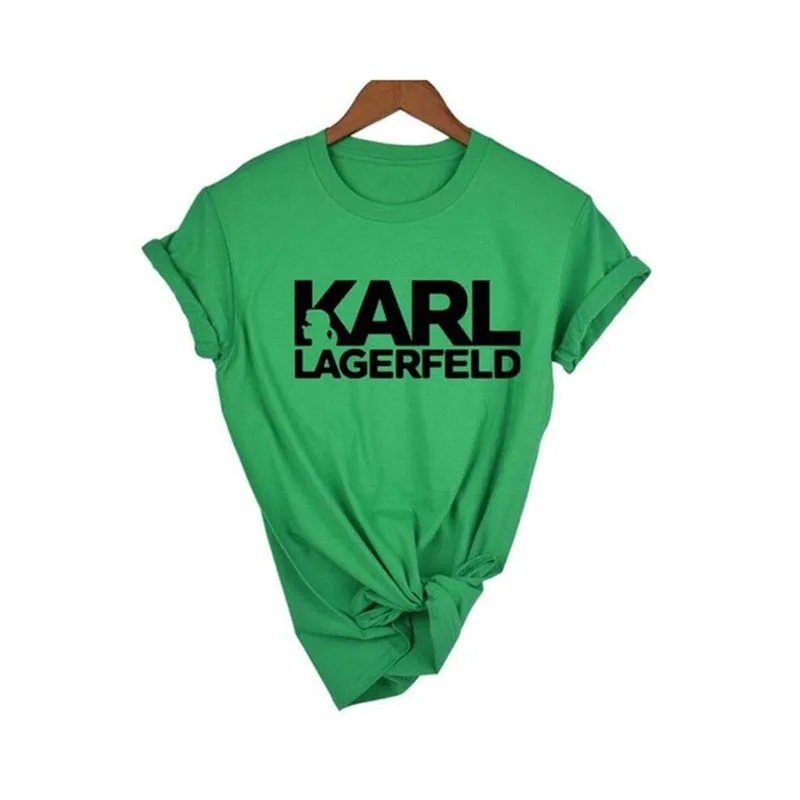 Karl Lagerfeld Футболка женская унисекс Лето 2019 Vogue короткий рукав Забавные футболки