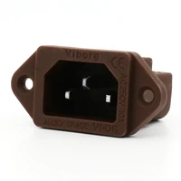 viborg brown audio grade vi06cr pure copper rhodium plated iec inlet plug ac 250v 15a power socket