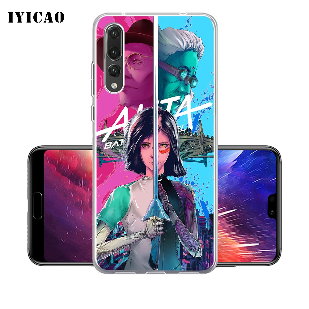 IYICAO Alita боевой Ангел Мягкий силиконовый чехол для телефона Huawei P30 P20 Pro P10 P9 P8 Lite P Smart