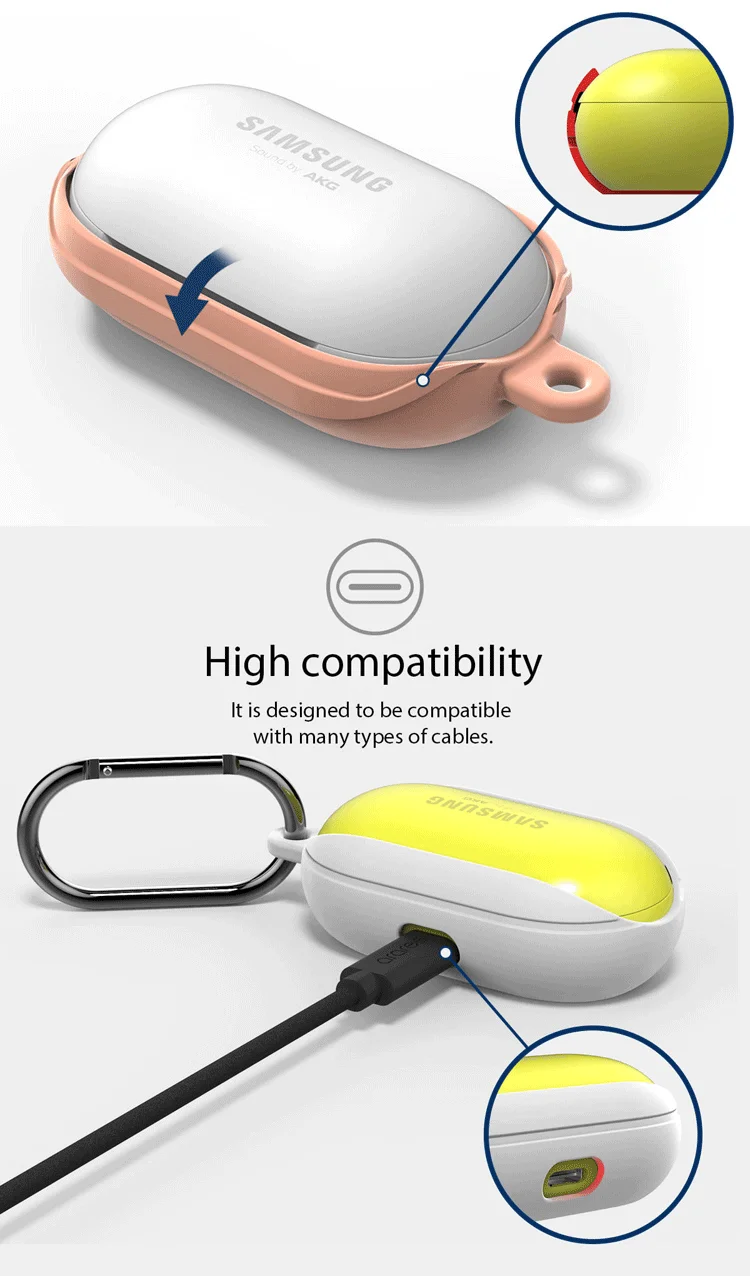 Чехол Araree для samsung Galaxy Buds, силиконовый чехол для зарядки, противоударный защитный чехол