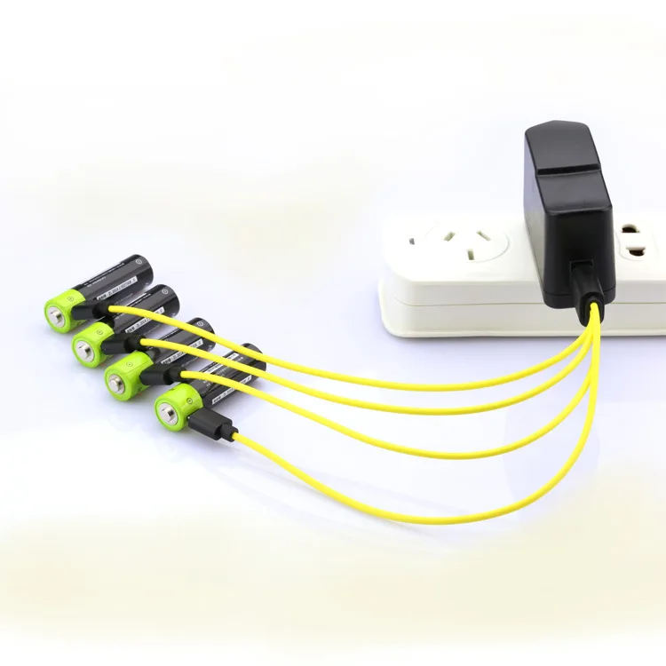 2 шт. 2A Lipo литий-полимерная ZNTER батарея 1250mAh 1,5 V AA аккумуляторная батарея+ 1 шт. USB кабель ячейка для камеры игрушки