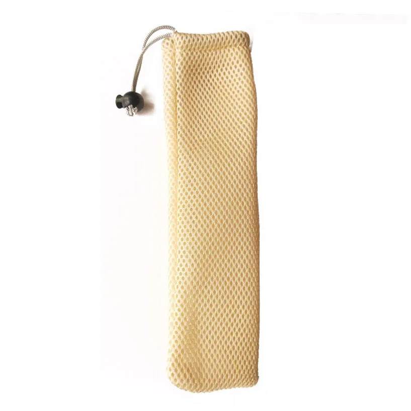 Yellow 5pcs Reusable 304 Stainless Steel Rainbow Straw Metal Smoothies Drinking Straight Straws Silicone Cover with Brush Bag Wholesale - Цвет: Yellow