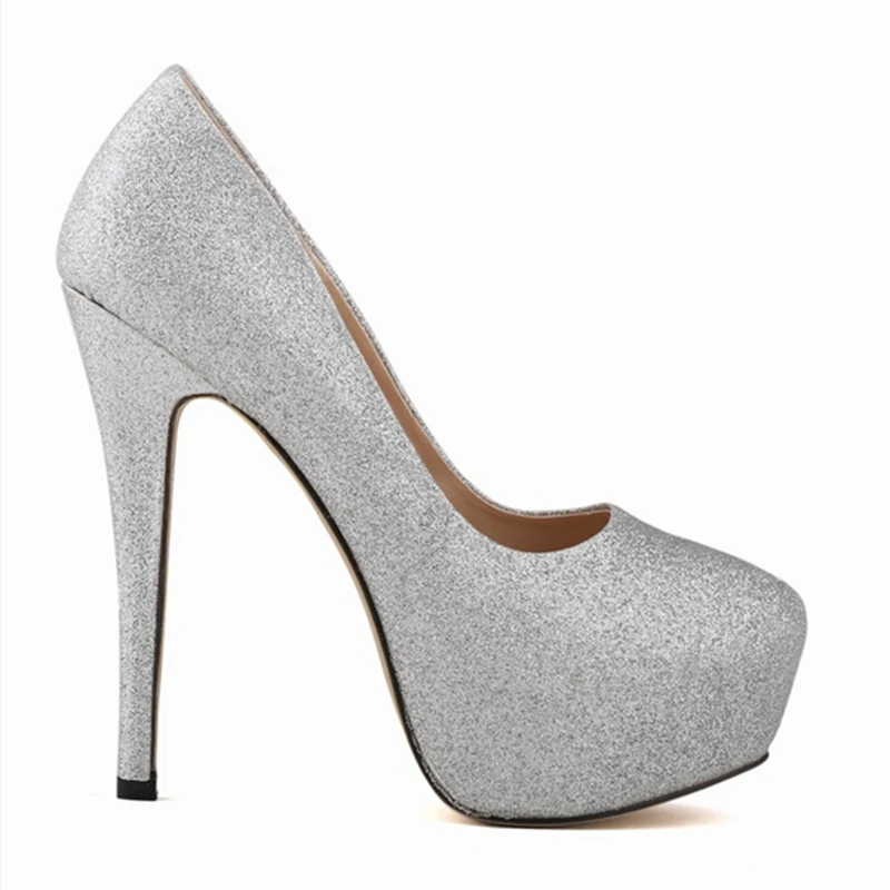 Пикантные женские туфли-лодочки Вечерние на платформе и очень высоком каблуке 16