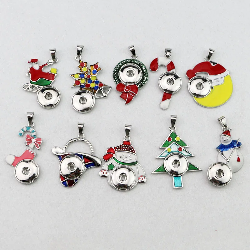 10 стилей на выбор! Металлическая кнопка для рукоделия подвеска в рождественском