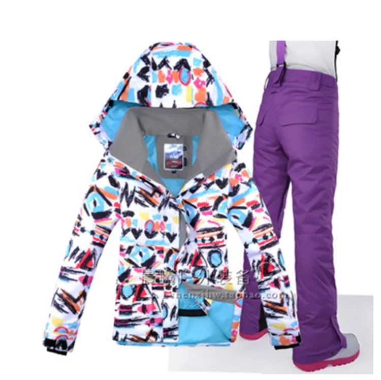 Женский горнолыжный костюм Gsou куртка и лыжные штаны для катания на сноуборде