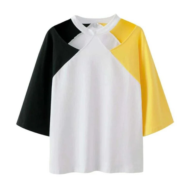 2019 летняя новая футболка с короткими рукавами Женская Студенческая Свободная