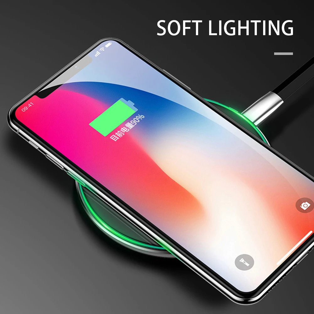 Беспроводное зарядное устройство QC3.0 для iPhone 8 X XR XS Max 10 Вт быстрая Беспроводная
