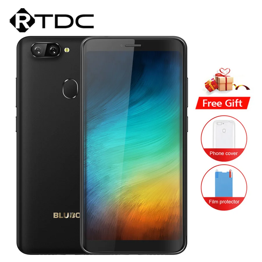 BLUBOO D6 WCDMA смартфон с 5 дюймовым дисплеем четырёхъядерным процессором MT6580A ОЗУ 2 Гб