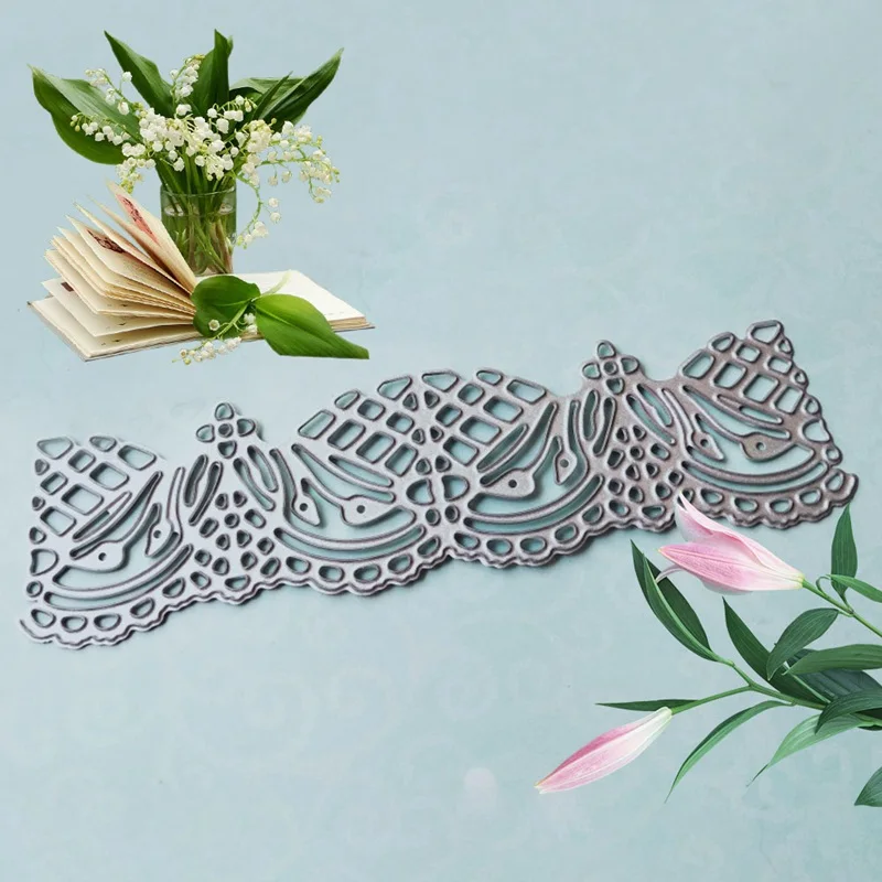 Резка металла умирает резка Кружева рамка с силуэтом фон ворота DIY записная