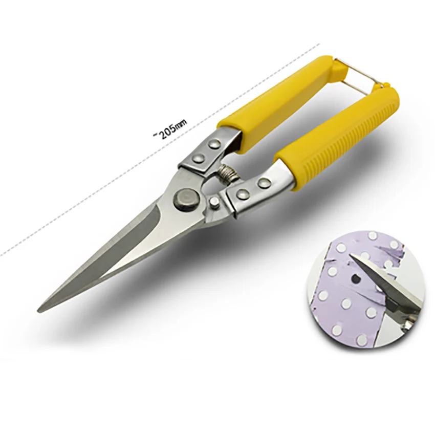 straight blade 8 дюймов Ножницы Резак Промышленные многофункциональные SK5 сплав сталь ручные металлические ножницы прямые изогнутые лезвия Киль ножницы инструменты - Цвет: straight blade