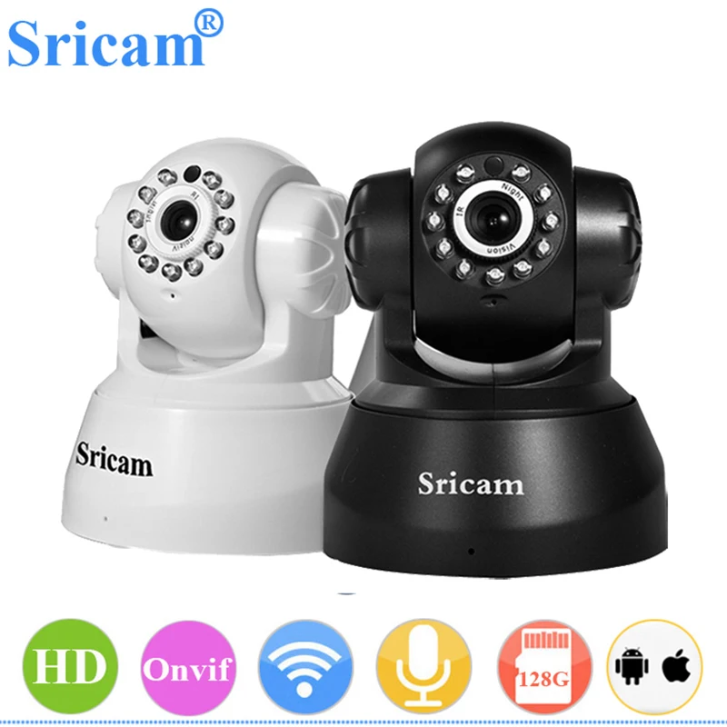 Sricam SP012 WI-FI HD 720 P Крытый Pan/Tilt Onvif Ночного Видения ик-Камера IP Motion Обнаружения