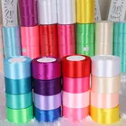 40 мм ширина 25 ярдов в длину, атласная лента для рукоделия, декор для банта, украшение для свадебной вечеринки, для упаковки подарков