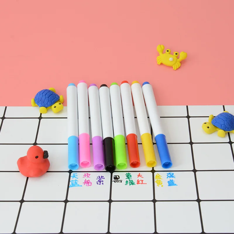 Kawaii цветные стираемые маркеры для белой доски милые DIY рисования на доске сухой