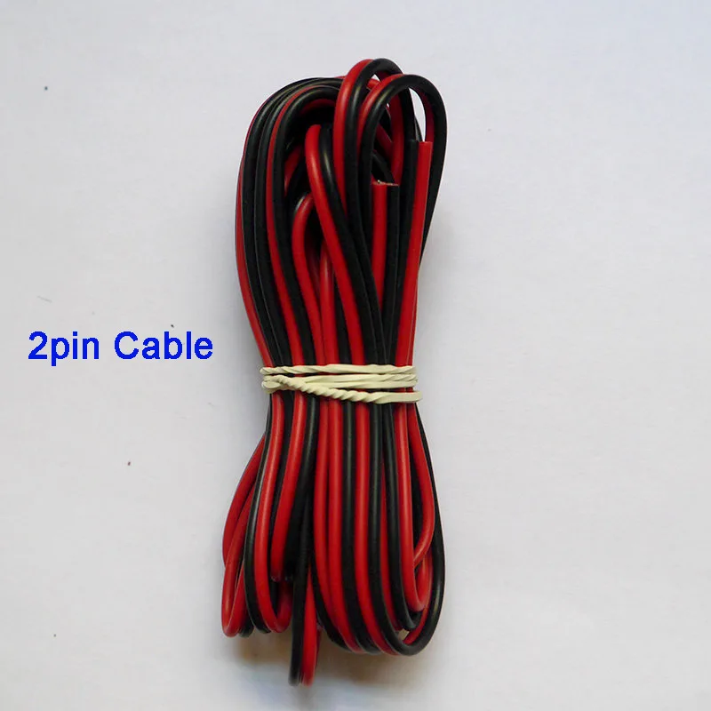 2pin 5~ 100 метров 2pin 3pin 4pin 5Pin 6pin 22 AWG Удлинитель электрический провод кабель светодиодный разъем для 5050 WS2812 RGBW RGB CCT Led Stirp - Цвет: 2pin