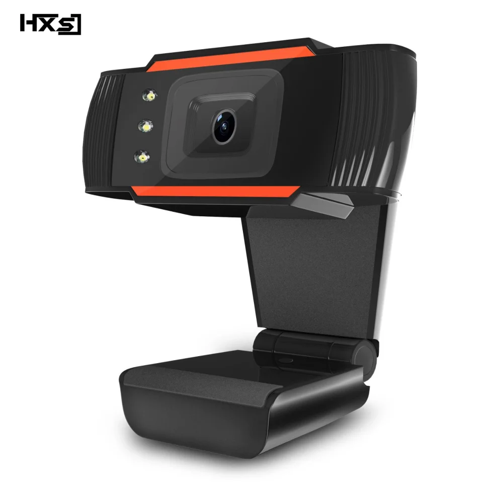 HXSJ 3LED HD веб-камера 480P PC камера с поглощающим микрофоном Микрофон ночное видение для Skype PC камера USB веб-камера