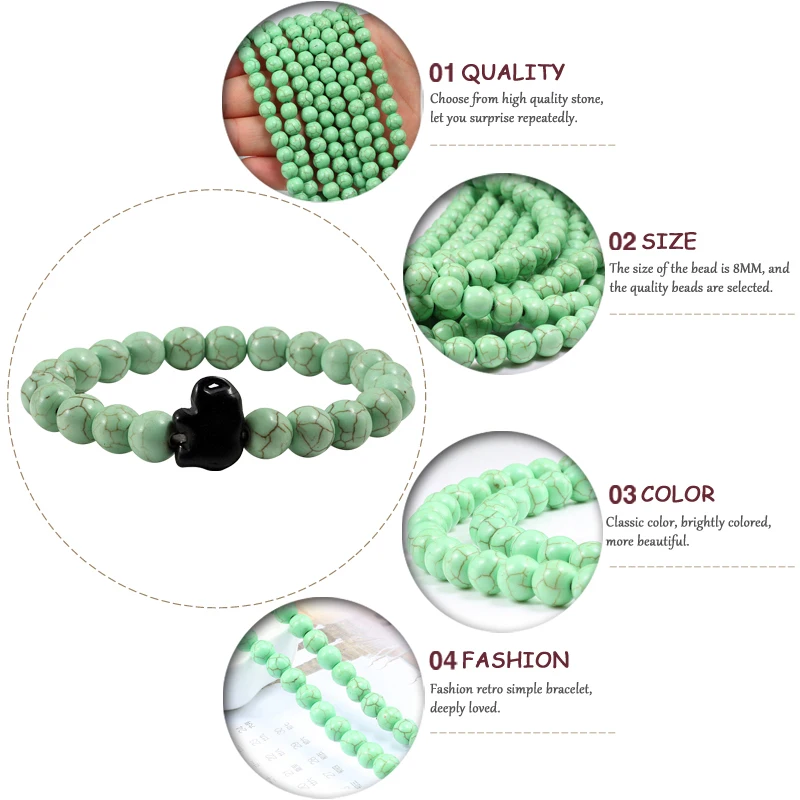 Браслеты Будды для мужчин и женщин модные браслеты с животными слонами молитв