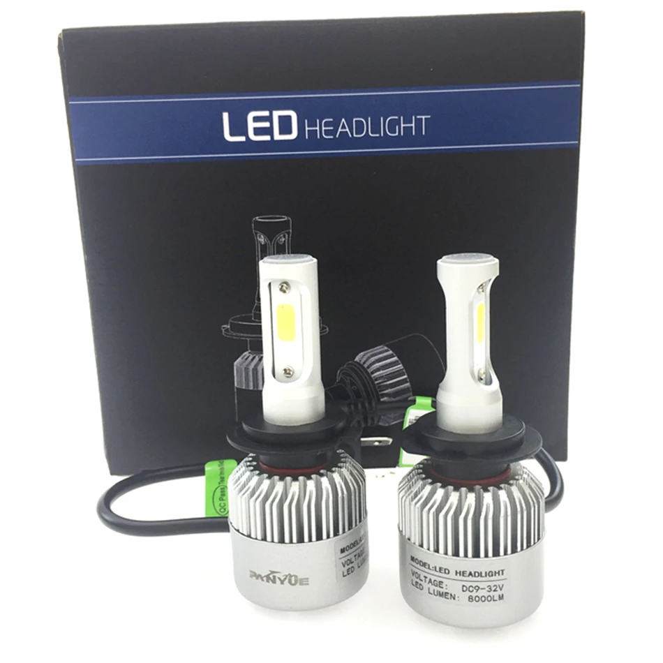 

Фара Автомобильная H4 LED H7 H11 H8 9006 HB4 COB S2, 72 Вт, 8000 лм, все в одном, автомобильная фара 6500K для BMW, 2 шт.