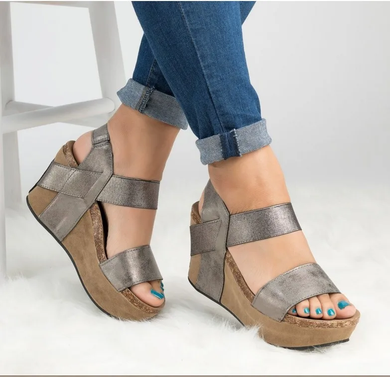 Сандалии XingDeng женские на плоской подошве босоножки из искусственной кожи