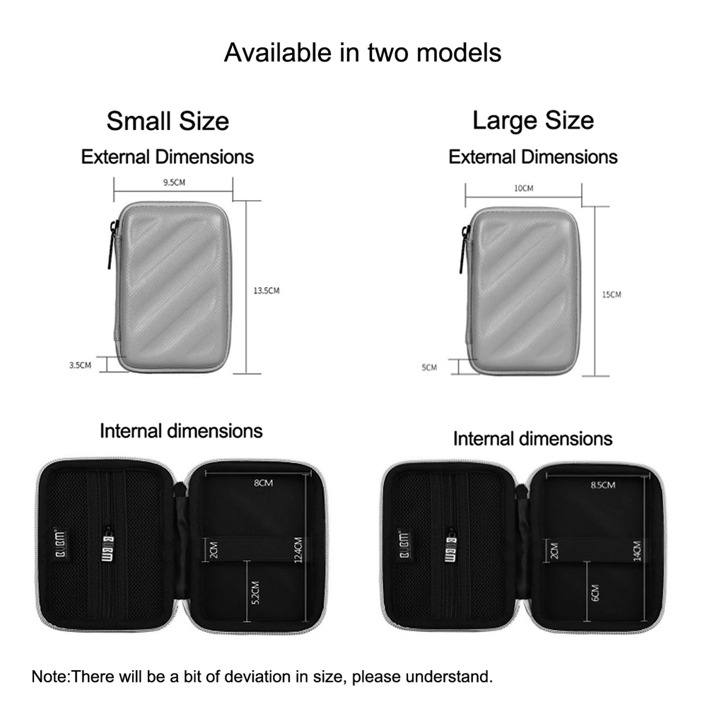 BUBM Портативный 2 5-дюймовый футляр для внешнего жесткого диска жесткий EVA