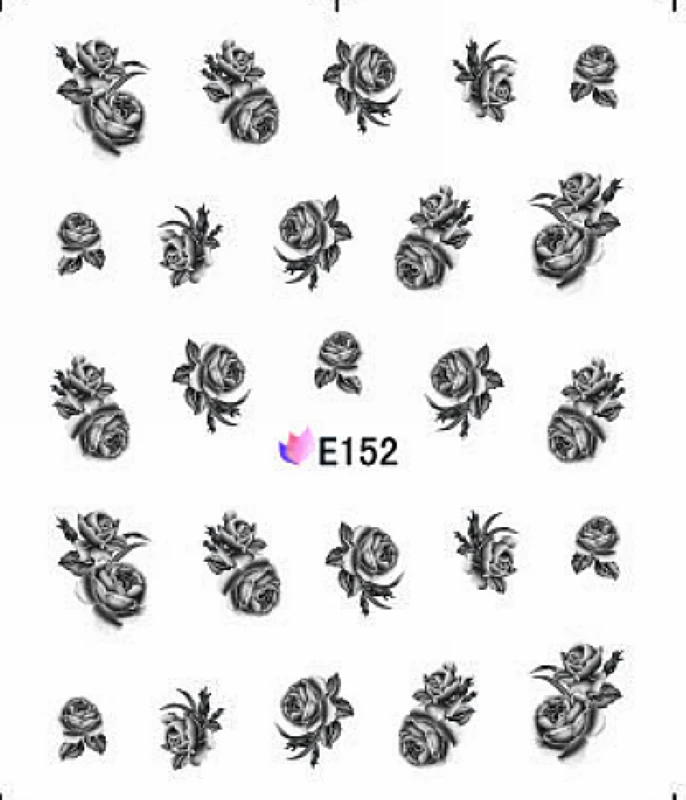 11 шт./лот самоклеющиеся 3D наклейки для ногтей с имитацией цветами черные MARI-GOLD