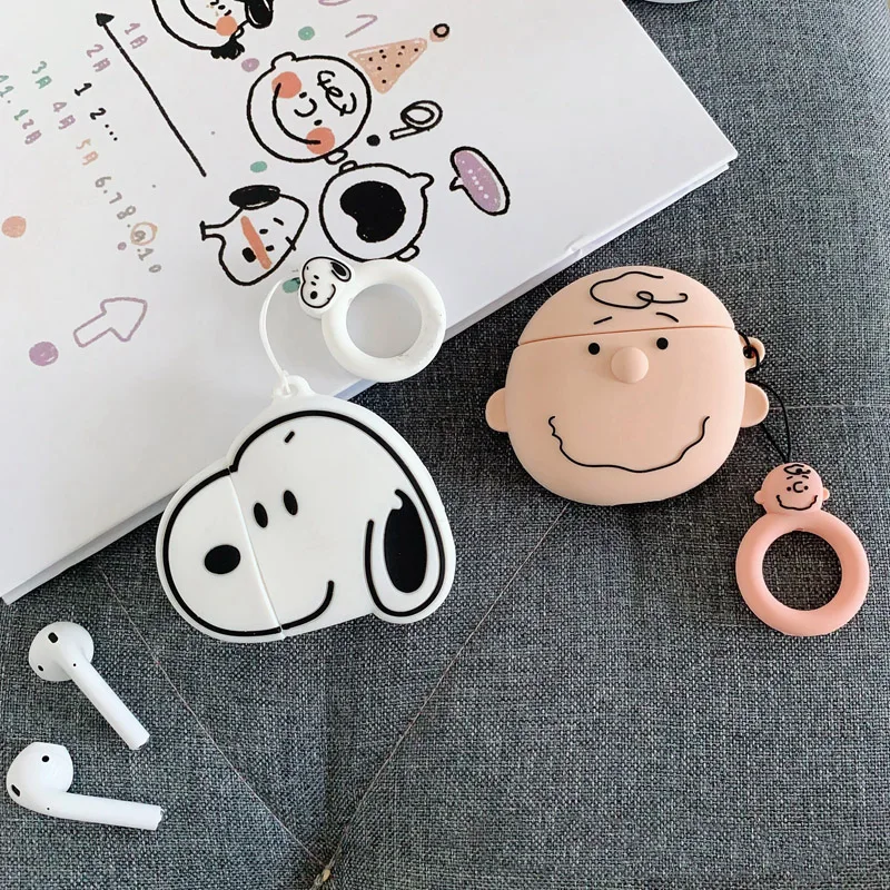 Забавный чехол с рисунком собаки для Airpods чехол милый силиконовый Bluetooth наушники защитный чехол Капа для Air pods аксессуары милая сумка