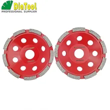 DIATOOL 2шт 4 5 дюймов алмазные однорядные чашки колеса для гранита и