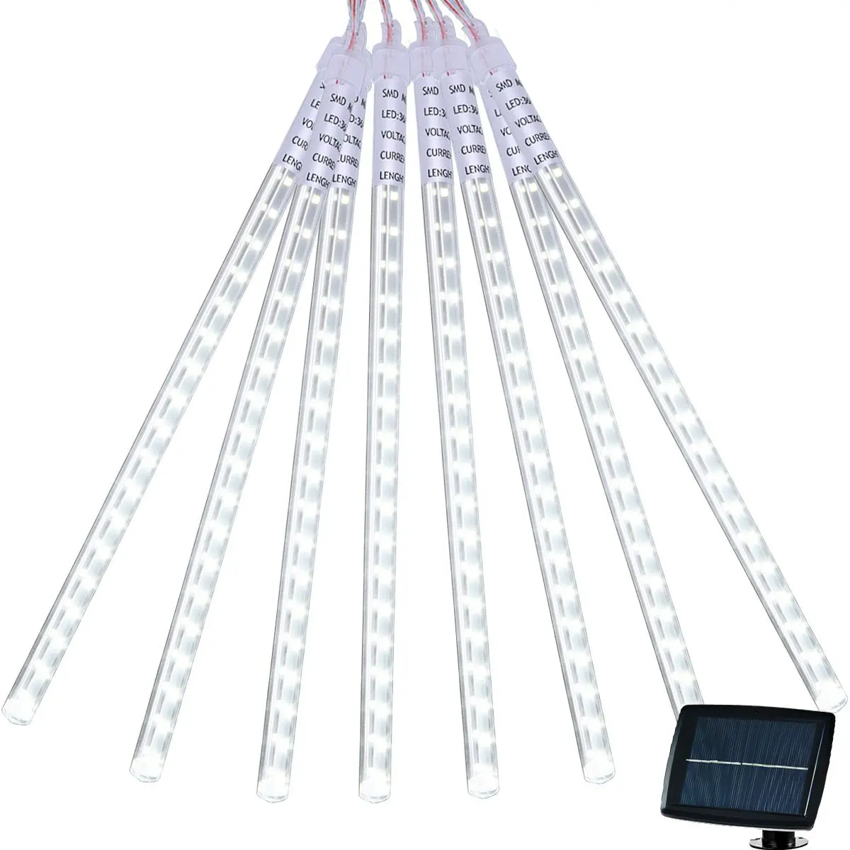 Solar Powered LED Outdoor Lights Meteor Shower Rain Lights Icicle Raindrop Snow Falling Lights Garden Holiday Wedding Decoration