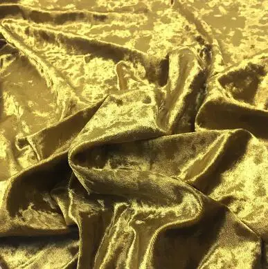 12 gold Толстая стрейч Алмазная ледяная бархатная ткань Роскошная Флокированная флисовая ткань для дивана занавески украшения швейная одежда платье DIY кукла - Цвет: 12 gold