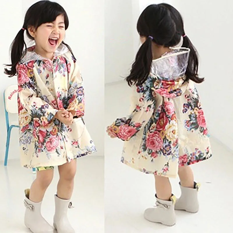 Детский дождевик с большим цветком креативный для девочек пионами 2019 | Дом и сад