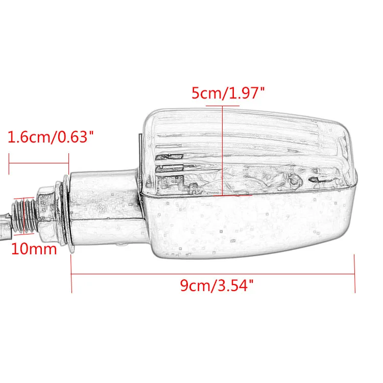 4 шт. универсальные мотоциклетные Сигнальные Огни мигалка лампа Янтарный
