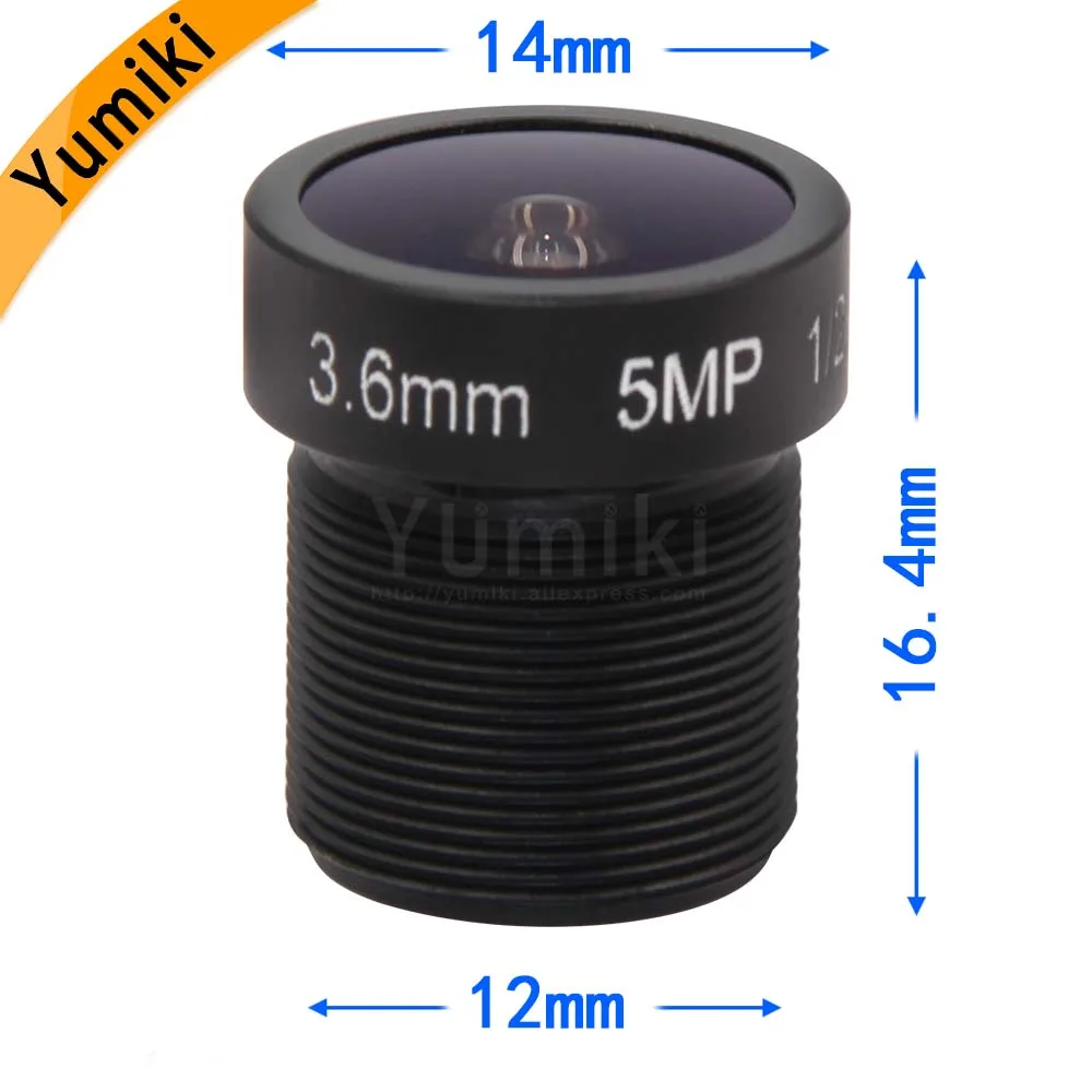 Yumiki 5 0 Megpixel M12 MTV 3 6 мм Мп HD камера видеонаблюдения объектив ИК безопасности с