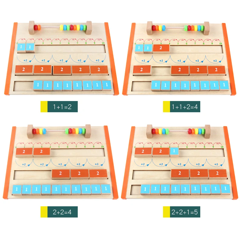 Деревянная детская игрушка Monterssori математическая 1 10 арифметическая доска