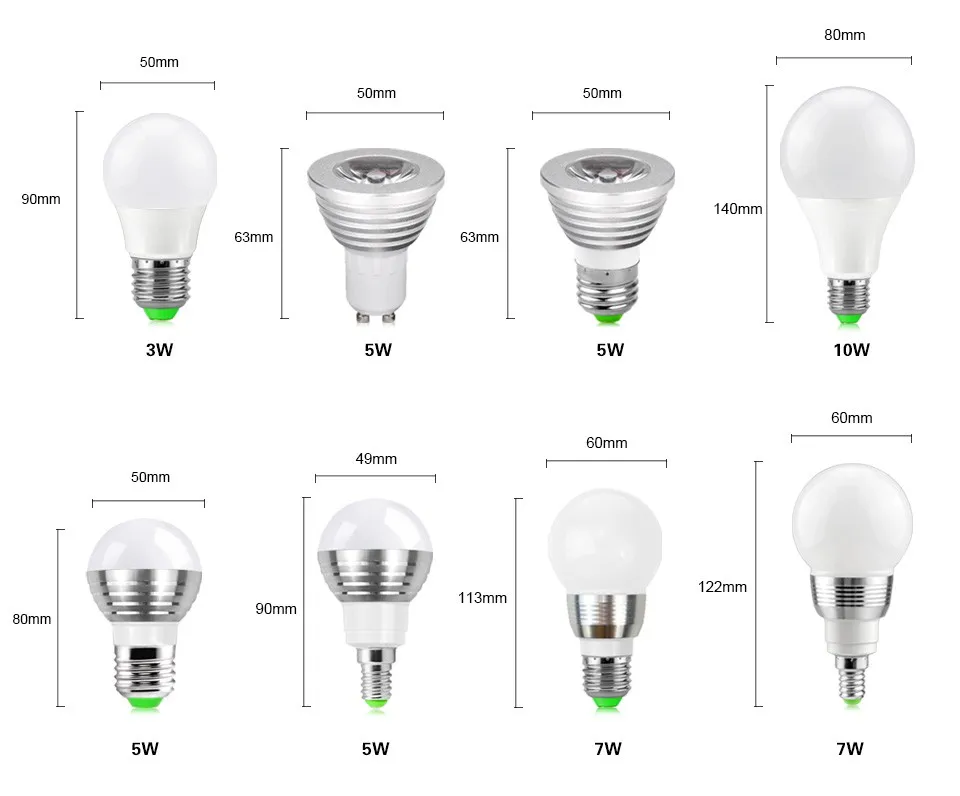 1 шт. 3 Вт 5 Вт 7 Вт 10 Вт RGB украшения светодиодный лампы E27 E14 GU10 AC 110V 220V Светодиодный светильник с 24 клавишами дистанционного управления диммер Красочные ночного освещения