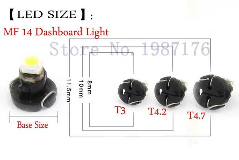 10 шт. авто светодиодный NW8 Стэнли T4.7 5050 1 SMD 12 в приборной панели кластер сигнальная