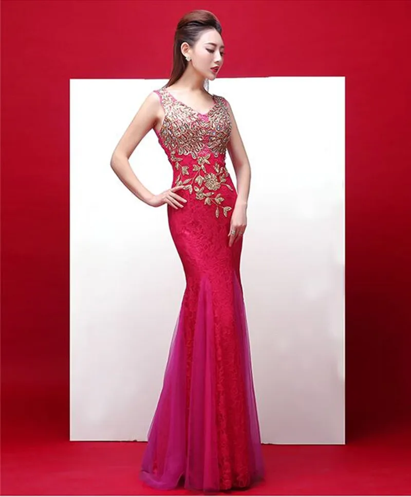 Robe de soiree, v-образный вырез, расшитые бисером, длинные платья с аппликацией, вечерние платья русалки, vestido de festa, платья для выпускного вечера, Платья для вечеринок
