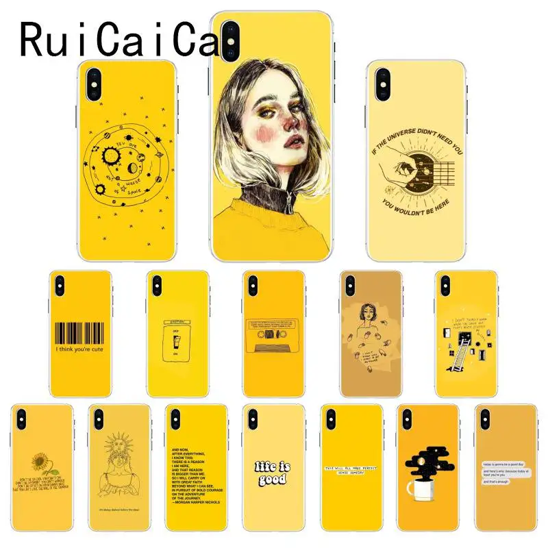 Чехол для телефона из ТПУ Ruicaica с желтым подсолнухом iPhone 8 7 6 6S Plus X XS MAX 5 5S SE XR 10 |