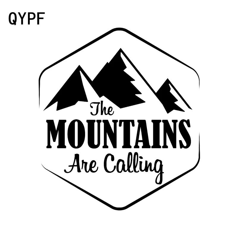 QYPF Изысканная Виниловая наклейка для автомобиля 14 3 см * 15 8 The MOUNTAINS Are call яркая