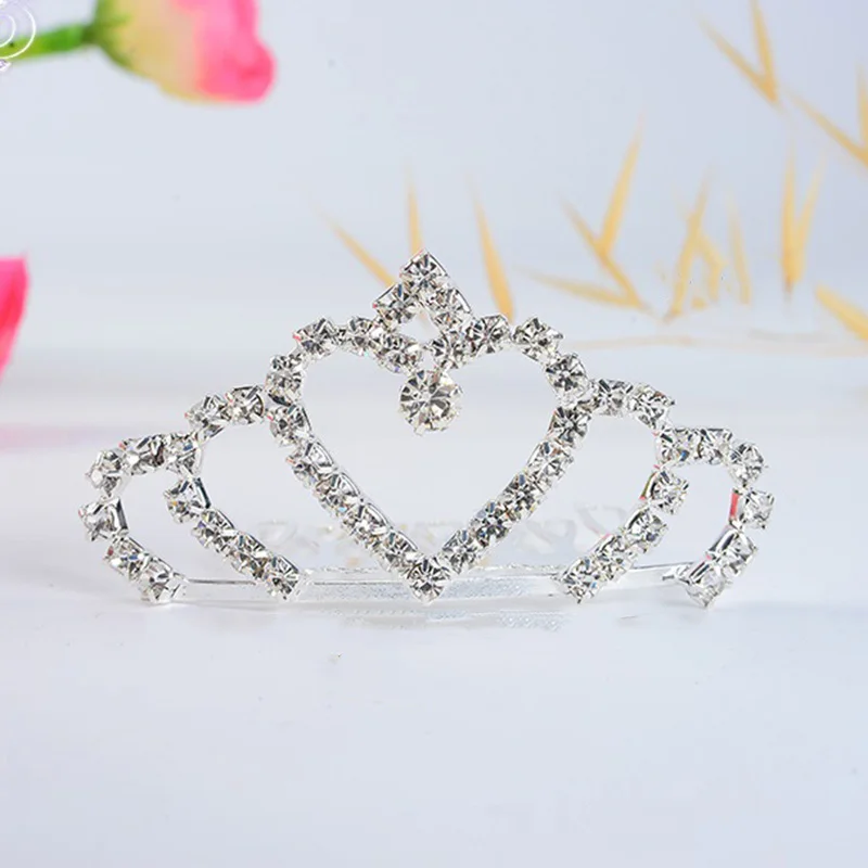 1 шт. новинка милые блестящие стразы для девочек корона принцессы аксессуары