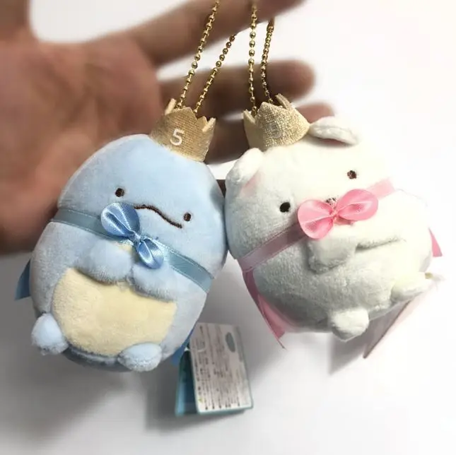 1 шт. Kawaii Sumikko Gurashi Угловое создание милый кот динозавр медведь пингвин плюшевые игрушки Япония известный аниме брелок кулон подарок