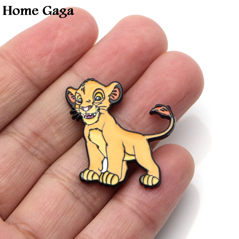 Homegaga Король Лев DIY цинковый галстук мультфильм забавные булавки броши для рюкзака, одежды для мужчин и женщин шляпа Декоративные значки медали D1593